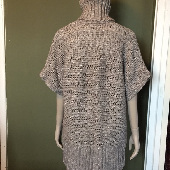 Grey turtleneck button front sweater, BNWOT - Picture 6 of 8